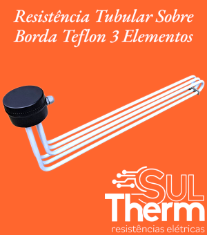 tubular sobre borda 3 elementos teflon